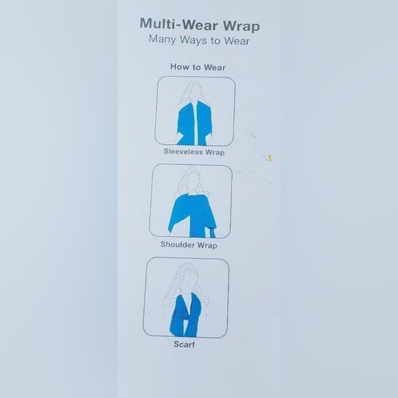 Time and Tru Multi Wear Wrap Cameo Sleeveless Wrap, Shoulder Wrap and Scarf - Picture 2 of 5